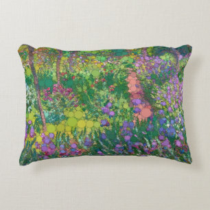 The Artist’s Garden in Giverny, After Claude Monet Accent Pillow