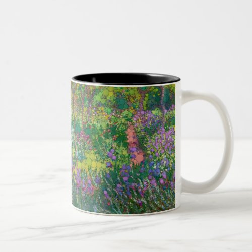 The Artistâs Garden in Giverny After Claude Monet Two_Tone Coffee Mug