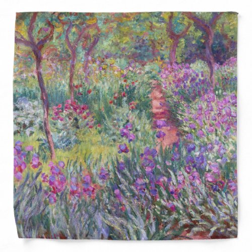 The Artists Garden in Giverny by Claude Monet Bandana