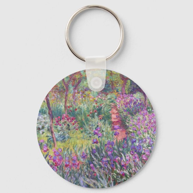 The Artist’s Garden in Giverny by Claude Monet Keychain (Front)