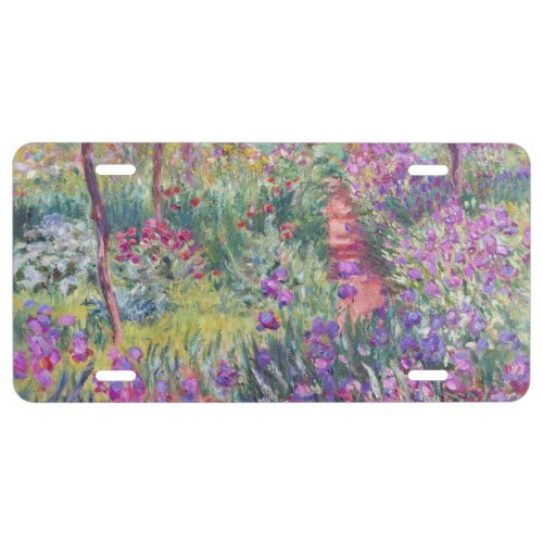 The Artists Garden in Giverny by Claude Monet License Plate