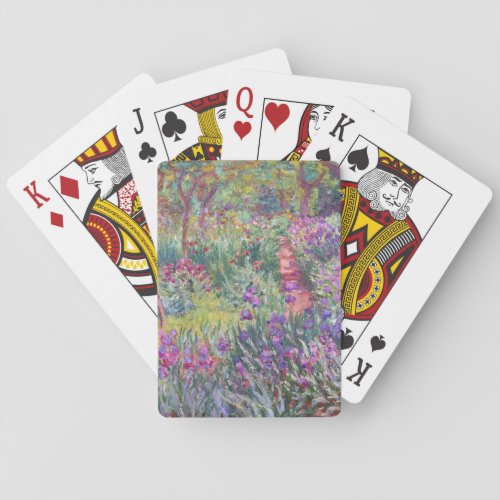The Artists Garden in Giverny by Claude Monet Poker Cards