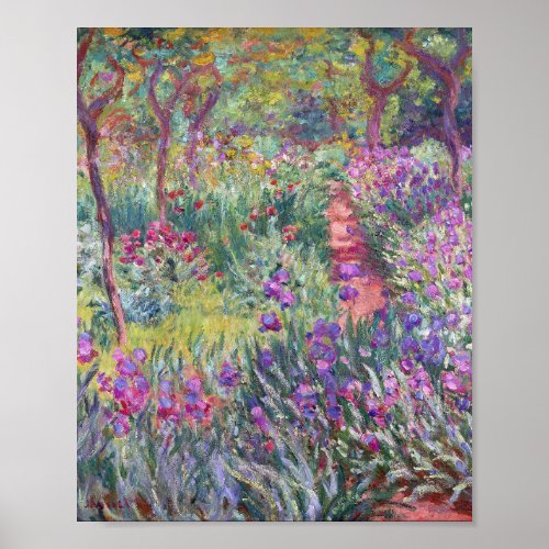 The Artists Garden in Giverny by Claude Monet Poster
