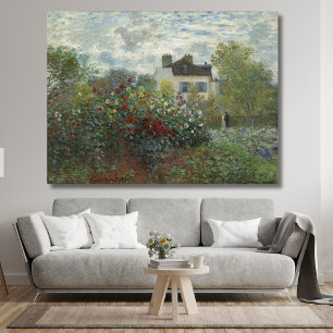The Artist’s Garden with Dahlias Canvas Print