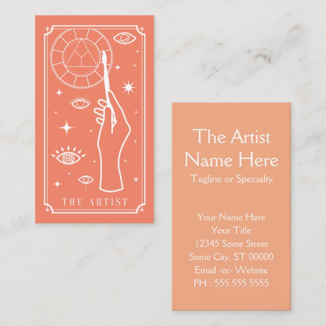 the artist tarot business card (Front/Back)