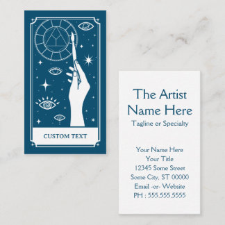 the artist tarot custom text business card