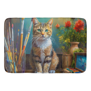 The Artistic Cat Bath Mat