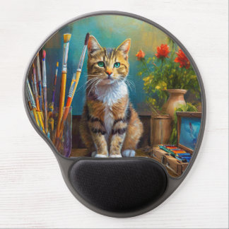 The Artistic Cat Gel Mouse Pad