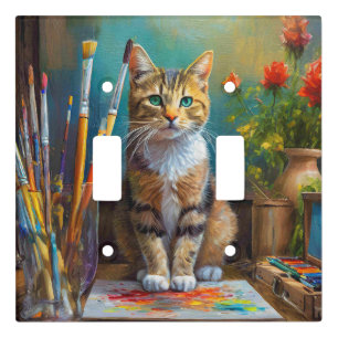 The Artistic Cat Light Switch Cover