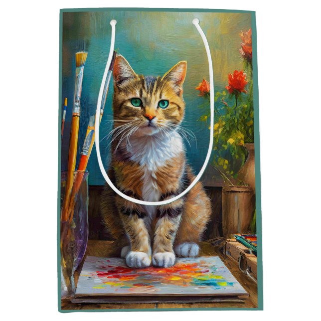 The Artistic Cat Medium Gift Bag (Front)