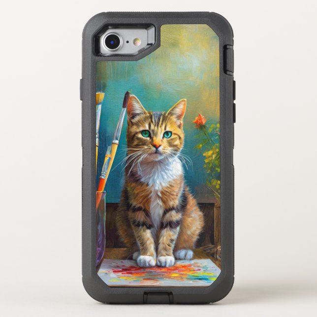 The Artistic Cat Otterbox iPhone Case (Back)