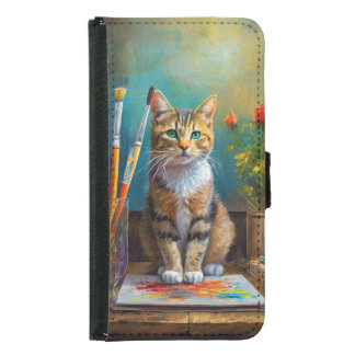 The Artistic Cat Samsung Galaxy S5 Wallet Case