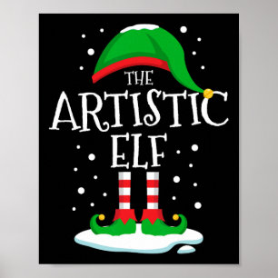 The Artistic Elf Christmas Family Matching Xmas Ar Poster