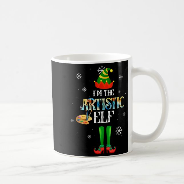 The Artistic Elf Squad Elf Family Christmas Pajama Coffee Mug (Right)