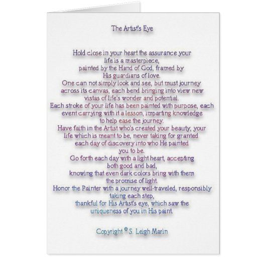 The Artist's Eye (Front)