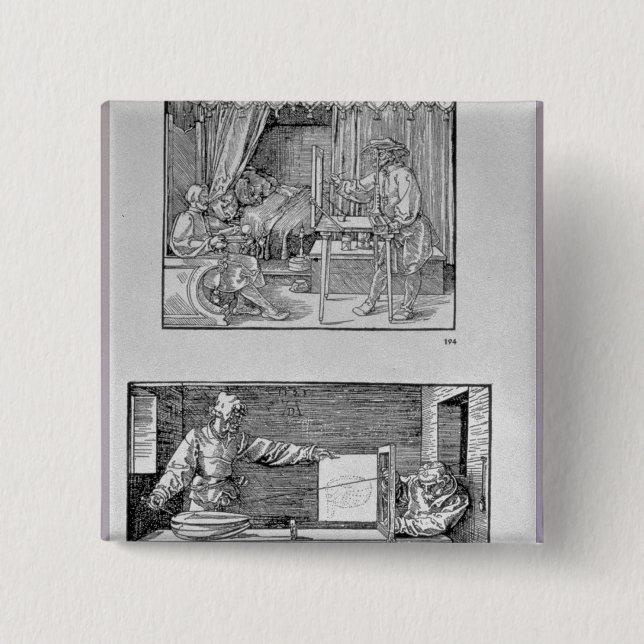 The artist's first technical book pinback button (Front)