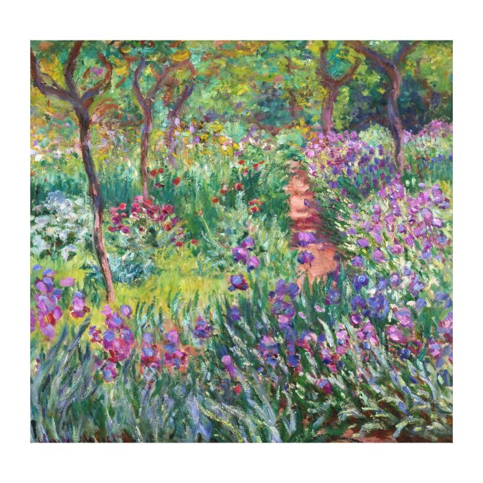 The Artist's Garden at Giverny by Claude Canvas