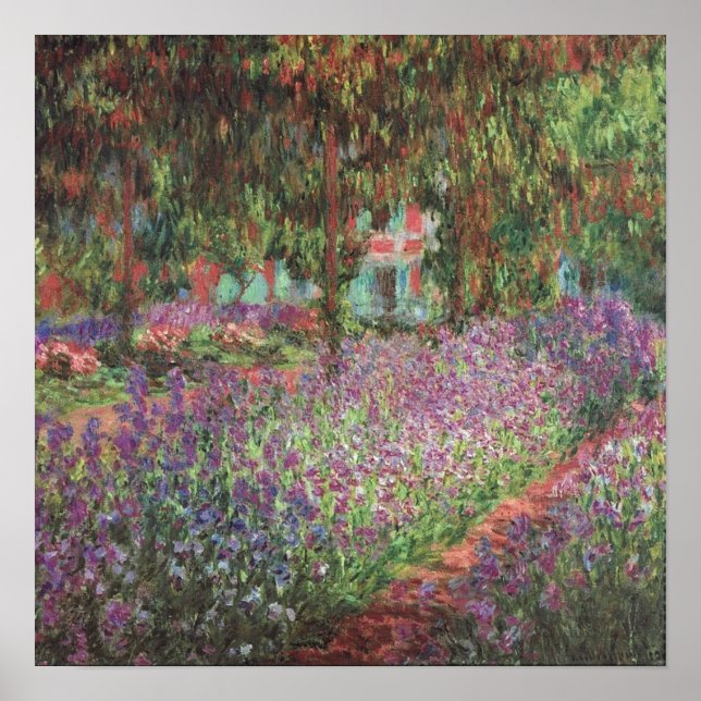 The Artist's Garden at Giverny by Claude Monet Poster (Front)