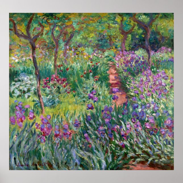 The Artist's Garden at Giverny by Claude Monet Poster (Front)