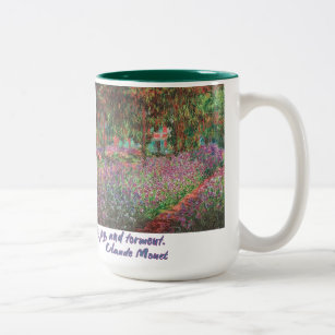 The Artist's Garden at Giverny by Claude Monet Two-Tone Coffee Mug