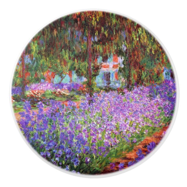 The Artist's Garden at Giverny by Monet Ceramic Knob (Front)