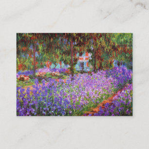 The Artist's Garden at Giverny by Monet Chubby Business Card