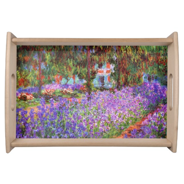 The Artist's Garden at Giverny by Monet Serving Tray (Front)