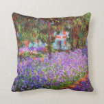 The Artist's Garden at Giverny by Monet Throw Pillow<br><div class="desc">The Artist's Garden at Giverny impressionist painting by Claude Monet,  1900.  Floral fine art throw pillows.</div>