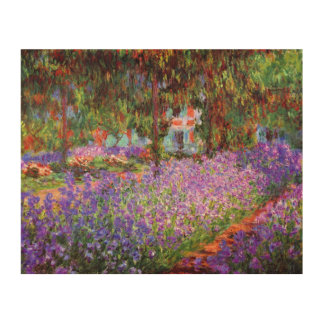 The Artist's Garden at Giverny by Monet Wood Wall Decor