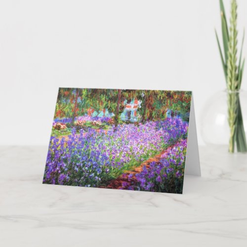 The Artists Garden at Giverny Claude Monet Card