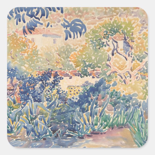 The Artist's Garden at Saint-Clair | 1904-5 Square Sticker (Front)
