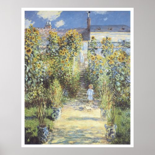 The Artists Garden at Vetheuil 1880 Claude Monet Poster