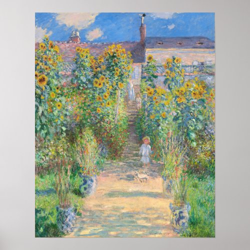 The Artists Garden at Vtheuil 1881 Poster