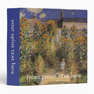 The Artist's Garden at Vetheuil by Claude Monet 3 Ring Binder