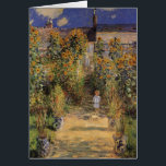 The Artist's Garden at Vetheuil by Claude Monet Cards<br><div class="desc">The Artist's Garden at Vetheuil (1880) by Claude Monet is a vintage impressionism fine art floral nature painting. A young girl is flanked by tall blooming yellow sunflower flowers during the summer season. A child is standing in a path in Monet's garden in Vetheuil (a suburb of Paris). About the...</div>