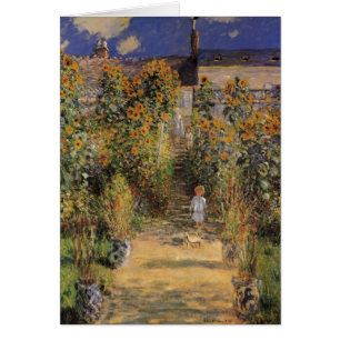 The Artist's Garden at Vetheuil by Claude Monet Cards