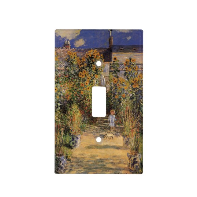 The Artist's Garden at Vetheuil by Claude Monet Light Switch Cover (Front)