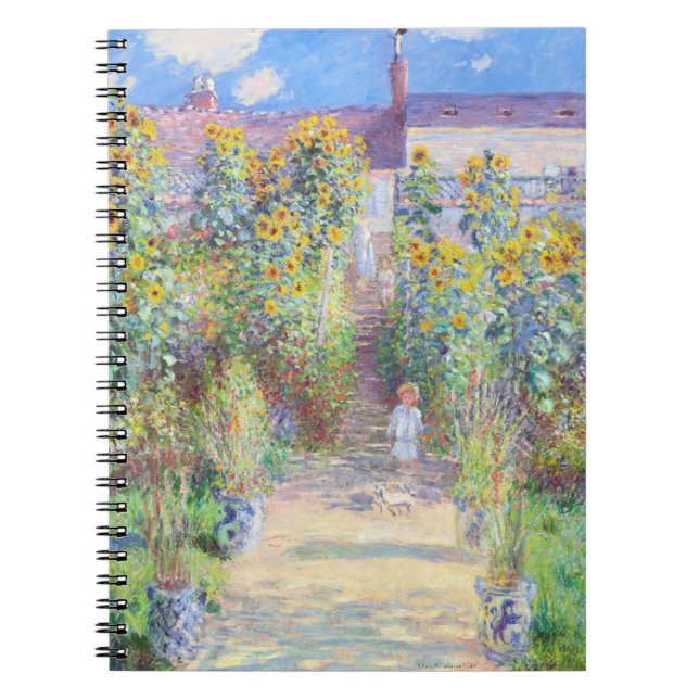 The Artist's Garden at Vétheuil by Claude Monet Notebook (Front)