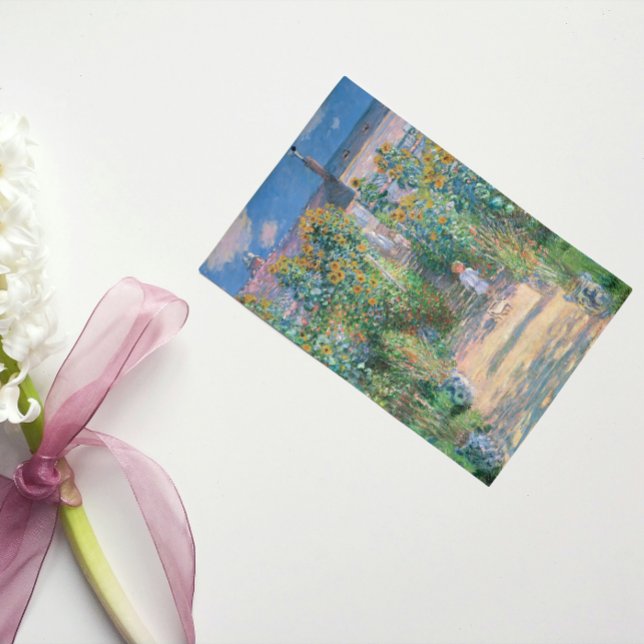The Artist's Garden at Vétheuil by Claude Monet Postcard (Creator Uploaded)