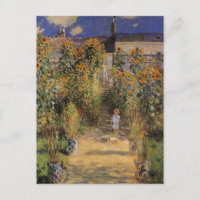 The Artist's Garden at Vetheuil by Claude Monet Postcard
