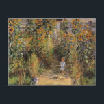 The Artist's Garden at Vetheuil by Claude Monet Postcard<br><div class="desc">The Artist's Garden at Vetheuil (1880) by Claude Monet is a vintage impressionism fine art floral nature painting. A young girl is flanked by tall blooming yellow sunflower flowers during the summer season. A child is standing in a path in Monet's garden in Vetheuil (a suburb of Paris). About the...</div>