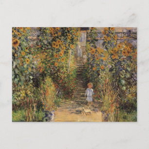 The Artist's Garden at Vetheuil by Claude Monet Postcard