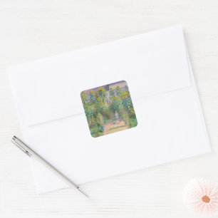 The Artist's Garden at Vétheuil by Claude Monet Square Sticker