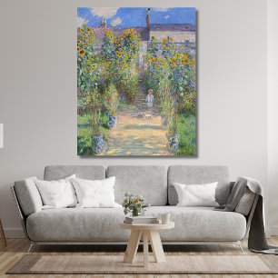 The Artist's Garden at Vétheuil, Monet Canvas Print