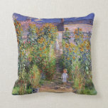 The Artist's Garden by Claude Monet Throw Pillow<br><div class="desc">The Artist's Garden by Claude Monet. Please visit my store for more interesting design and more color choice. =>     zazzle.com/colorfulworld*</div>