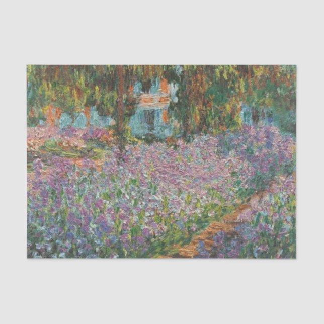 The Artist's Garden by Claude Monet Tissue Paper (Front)