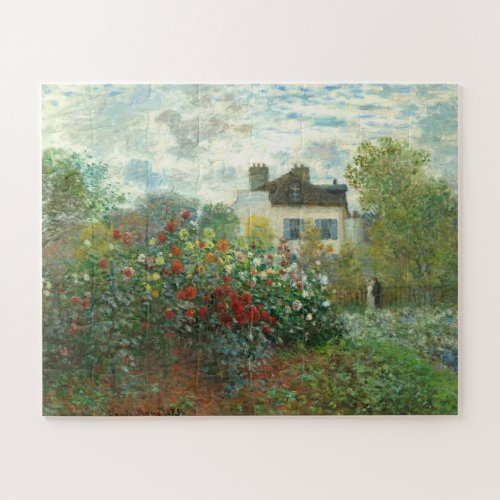 The Artists Garden in Argenteuil by Claude Monet Jigsaw Puzzle