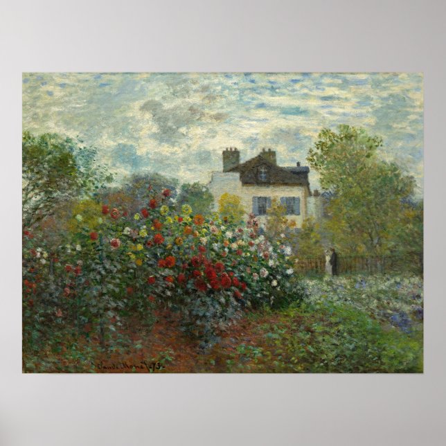 The Artist's Garden in Argenteuil Claude Monet Poster (Front)