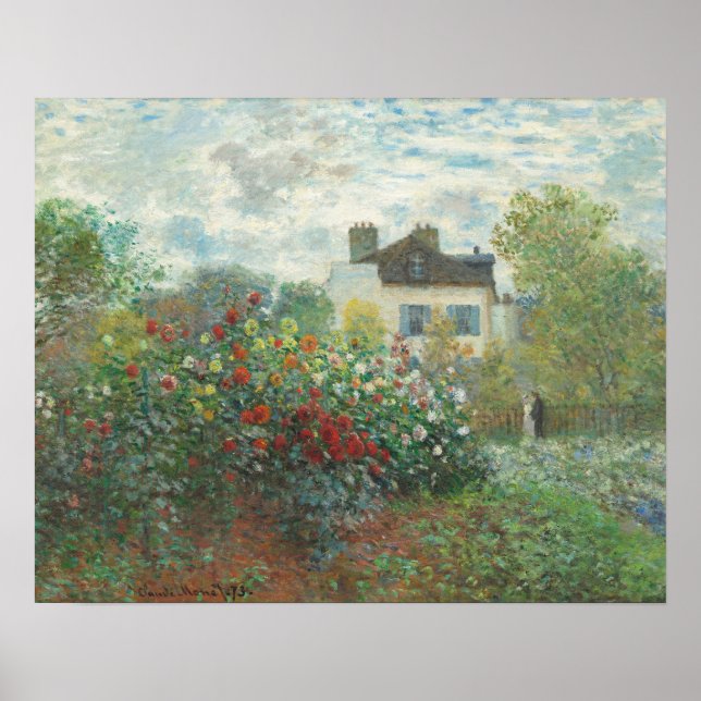 The Artist's Garden in Argenteuil Poster (Front)