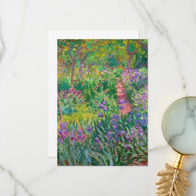 The Artist's Garden in Giverny by Claude Monet Thank You Card (Front/Back In Situ)